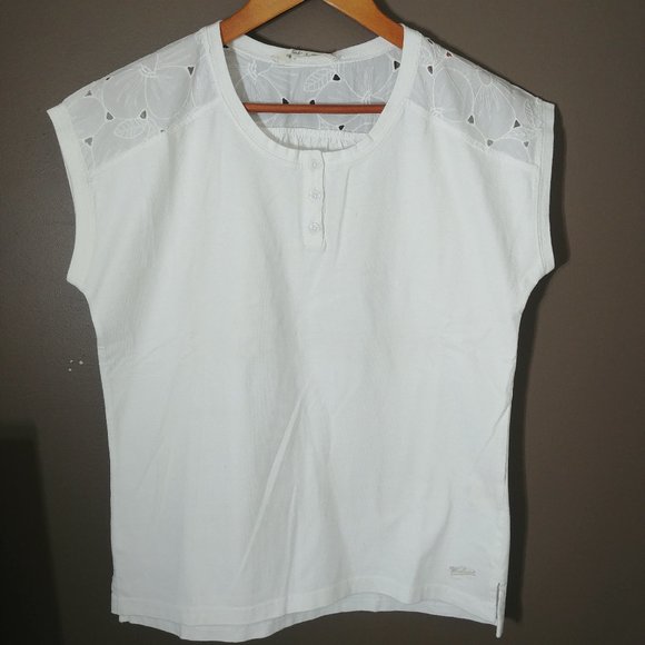 Woolrich Womens Cap Sleeve Tee Shirt - Size S - Pre-owned - ZKT6Y6 - Picture 1 of 7